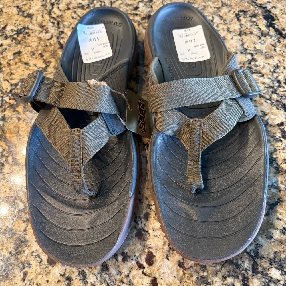 Keen Dark Olive Sandals with Adjustable Straps